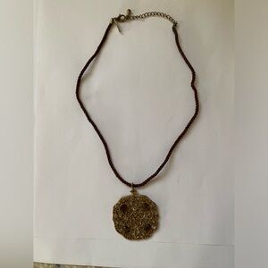 Filagree brass multi stone slide